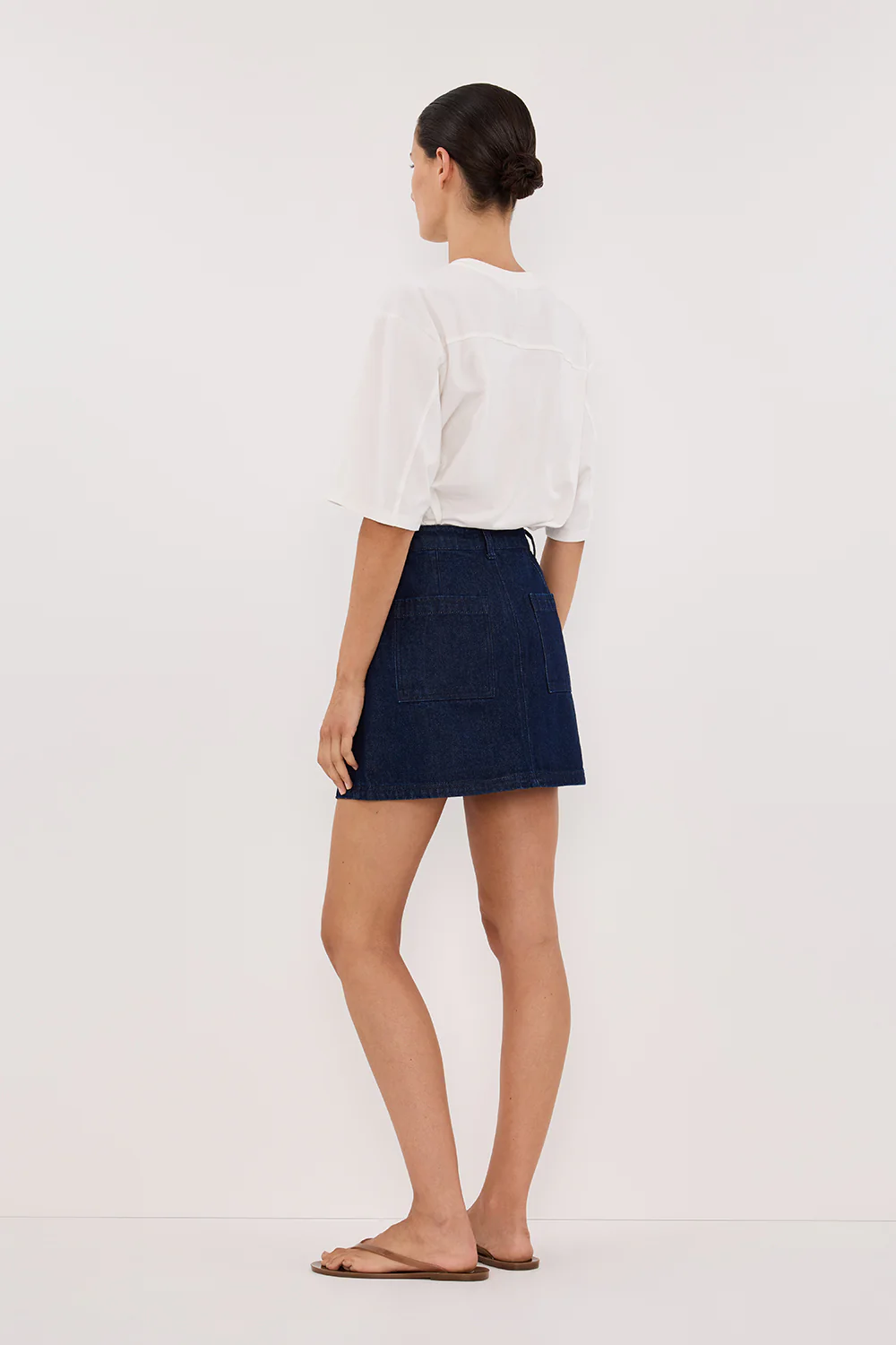MASON INDIGO DENIM MINI SKIRT - Gamepaces