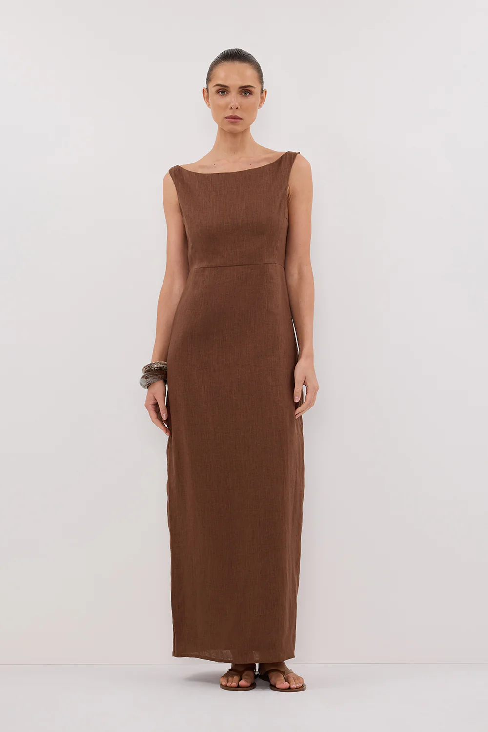 JULE FONDANT LINEN MIDI DRESS - Gamepaces