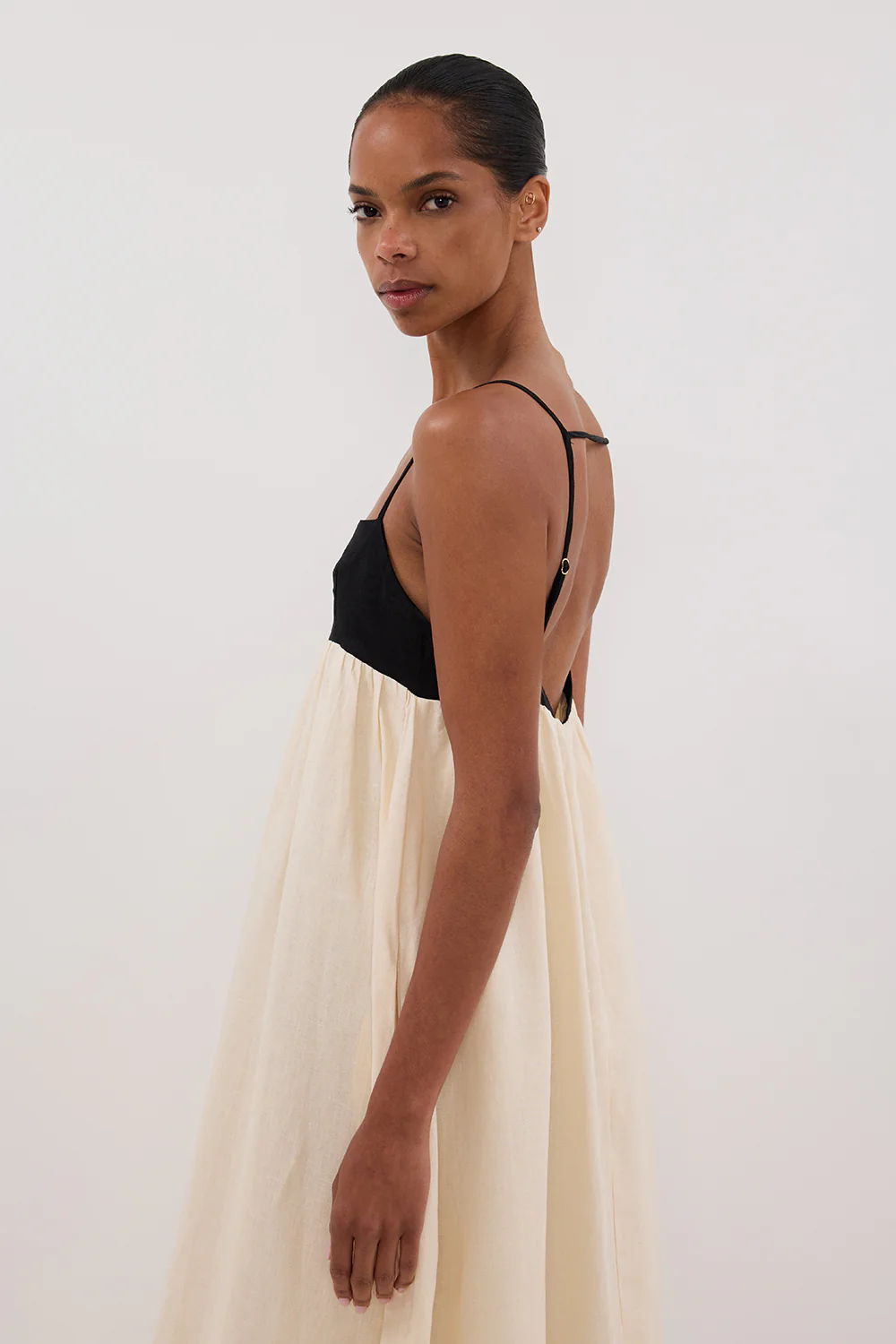 ELENA BUTTERMILK LINEN MAXI DRESS - Gamepaces