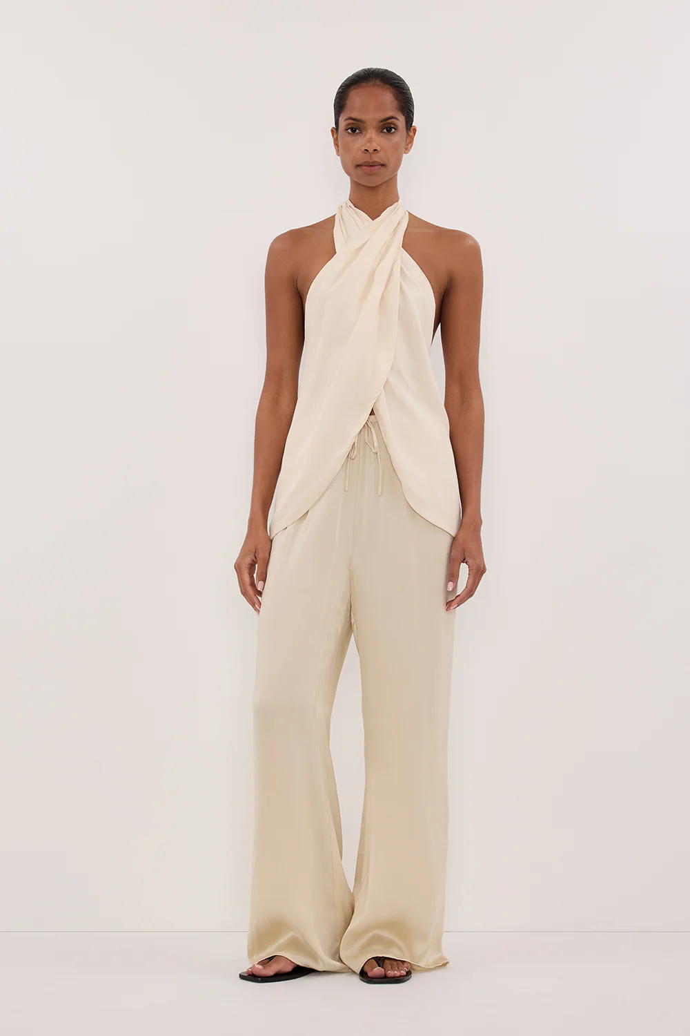 ADDIE STRAW CUPRO HALTER TOP - PRE ORDER - Gamepaces