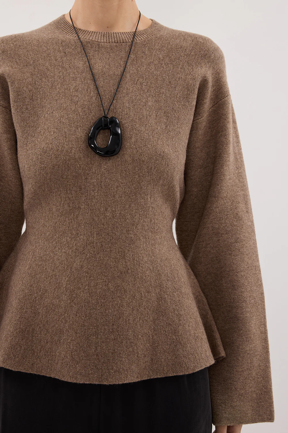 LANIE CHOC LONG SLEEVE KNIT TOP - Gamepaces