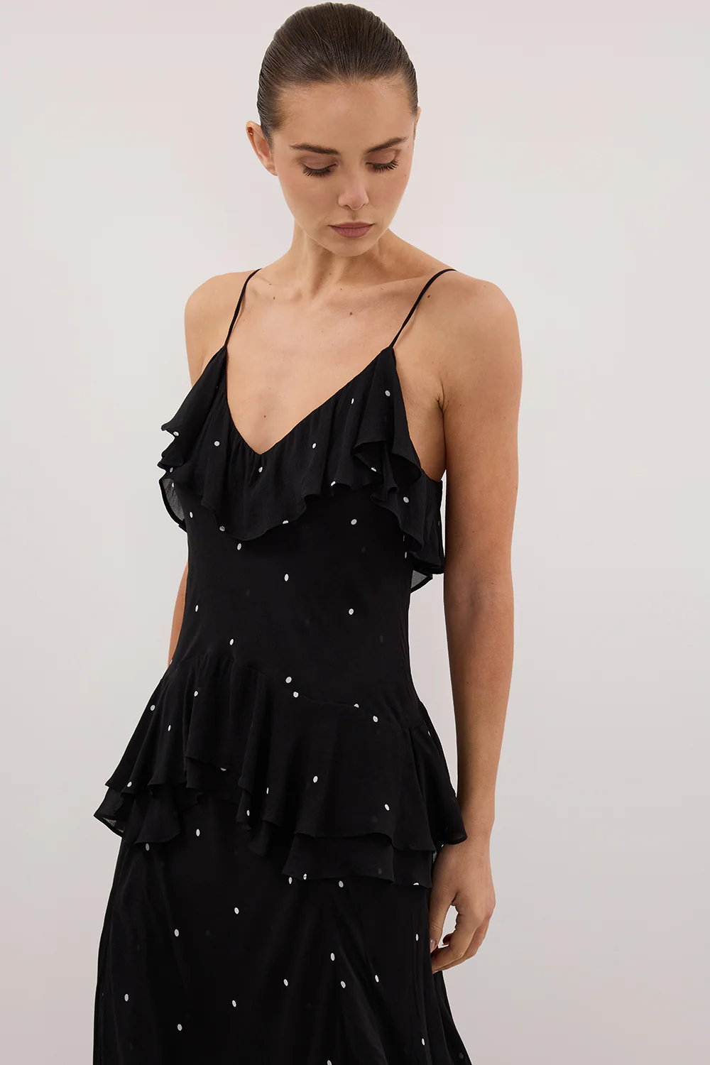 MELROSE BLACK SPOT MAXI DRESS - Gamepaces