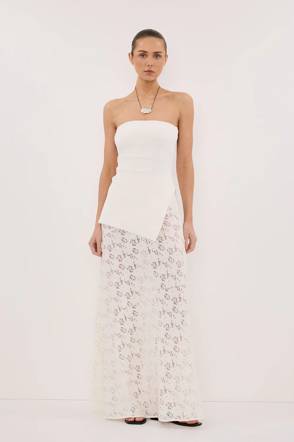 LOULA WHITE LACE SKIRT - Gamepaces