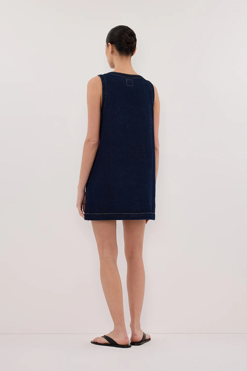 SHERI INDIGO DENIM MINI DRESS - Gamepaces