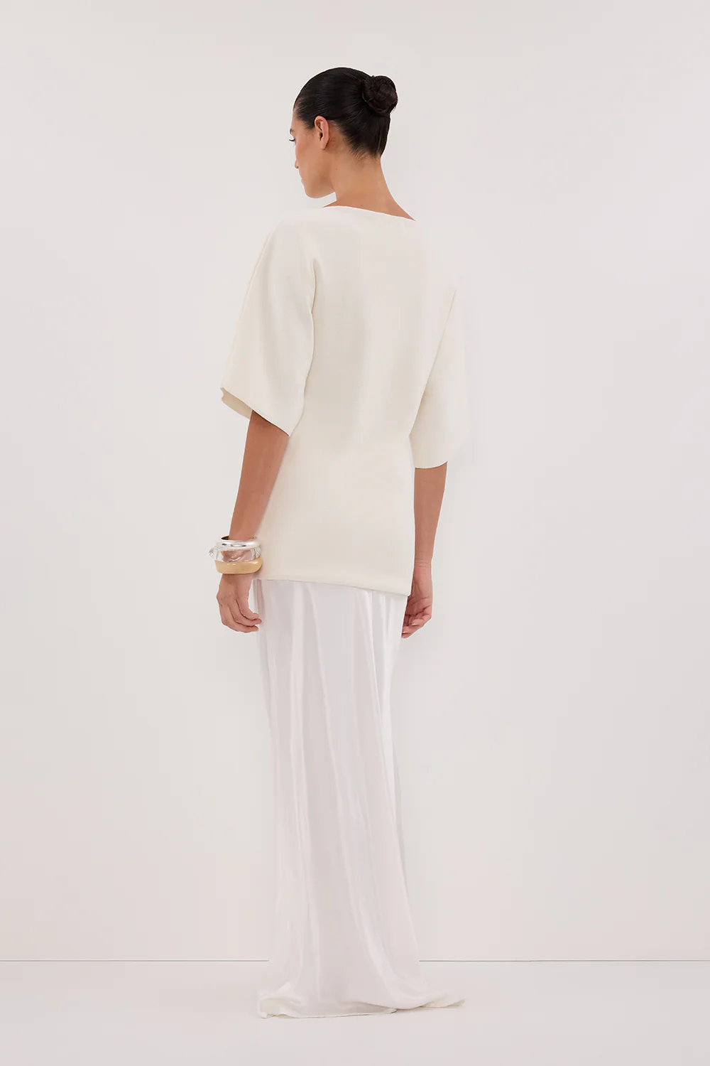 LIA IVORY SLEEVED KNIT TOP - Gamepaces