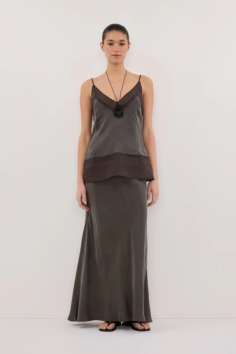 MAYA PETROL CUPRO RAMIE CAMI TOP - Gamepaces