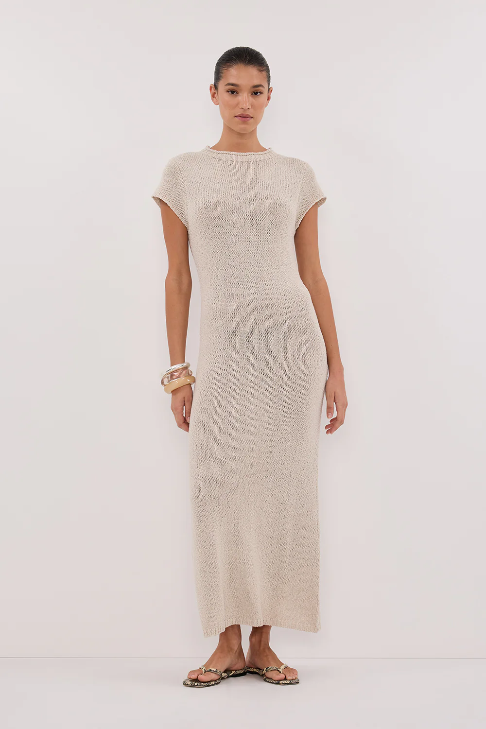 LEO CHALK KNIT MIDI DRESS - Gamepaces