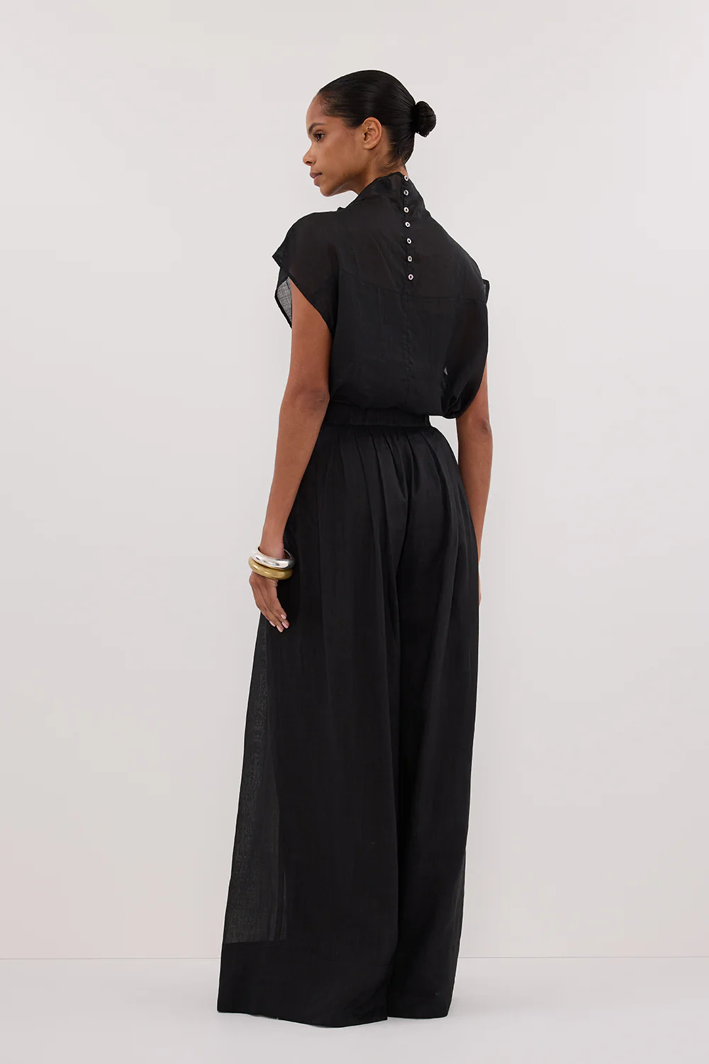 CARMEL BLACK RAMIE PANT - Gamepaces