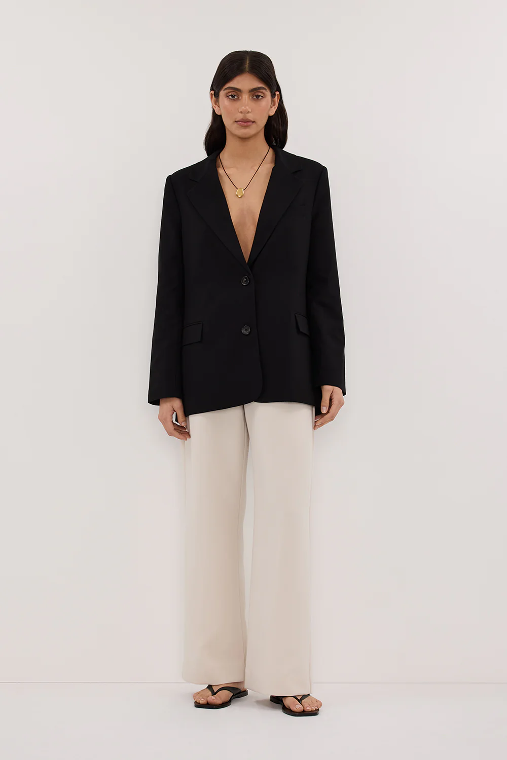 LIZA BLACK OVERSIZED BLAZER - Gamepaces