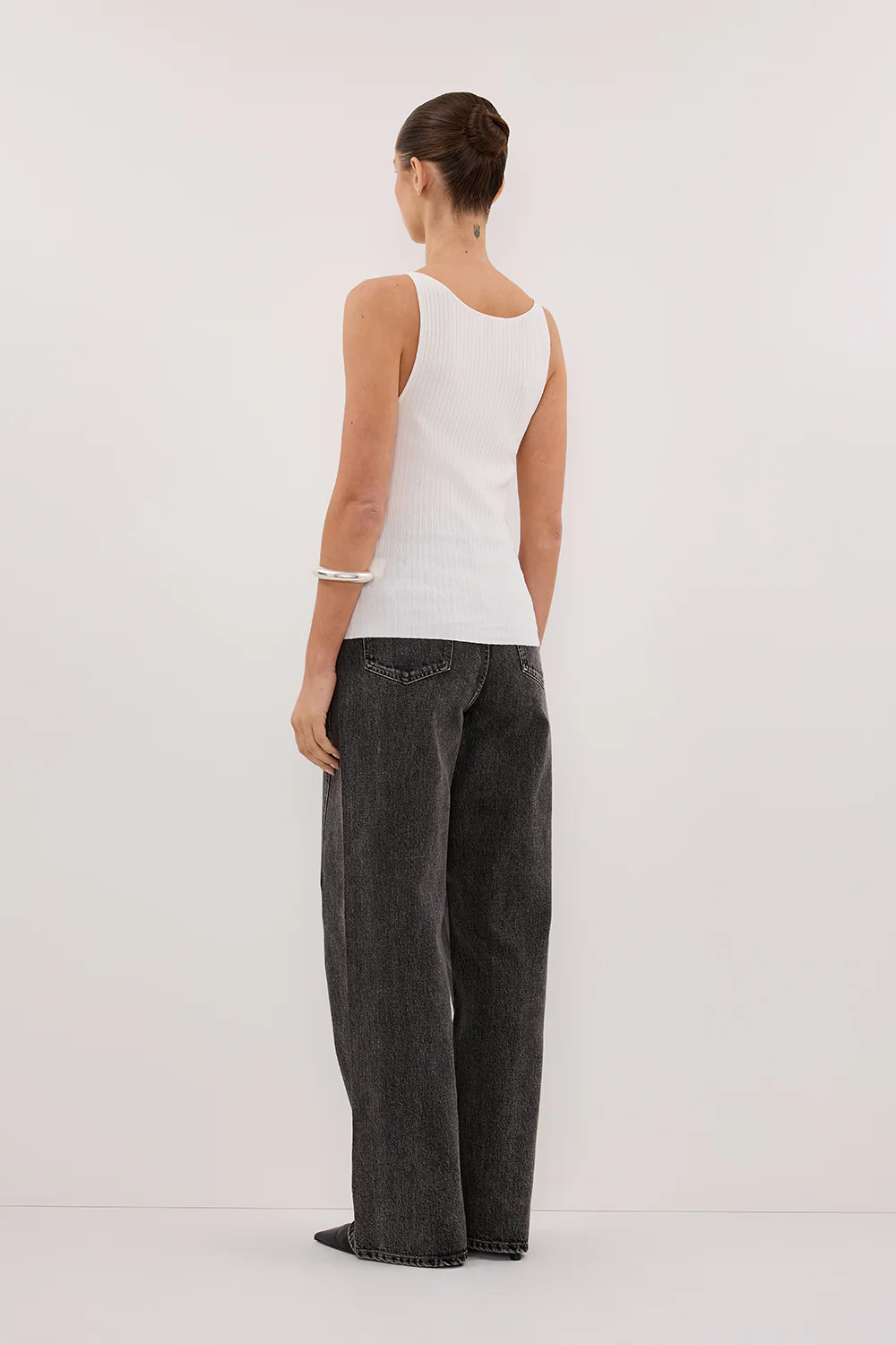 JOY OFF WHITE TWIST KNIT TANK - Gamepaces