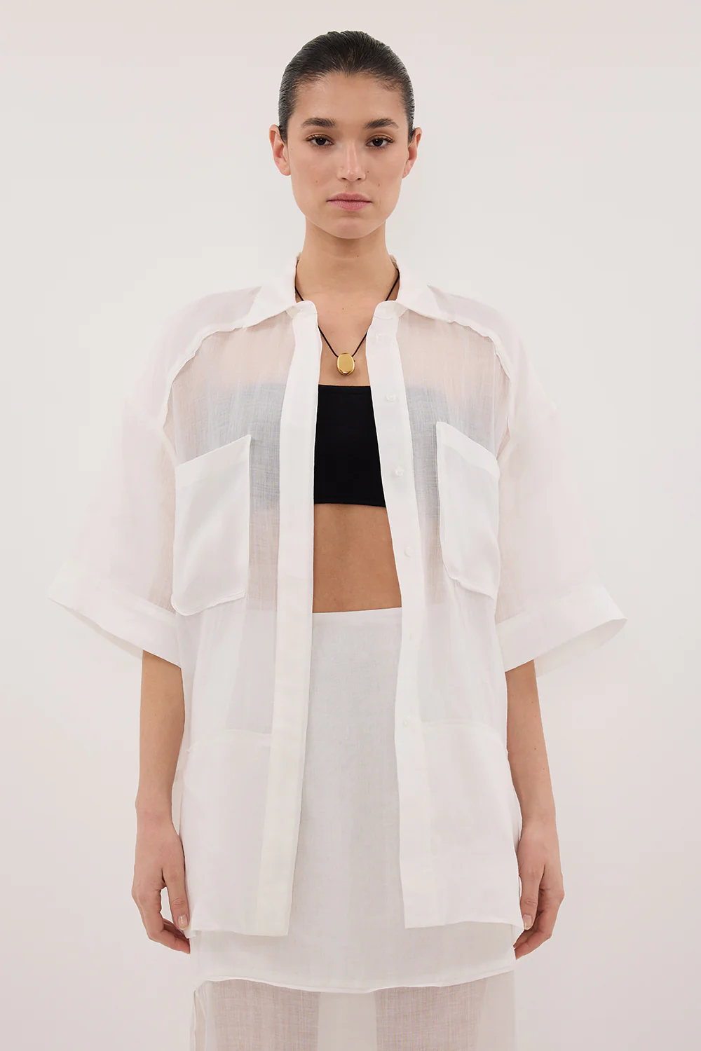 KAI WHITE RAMIE RESORT SHIRT - Gamepaces