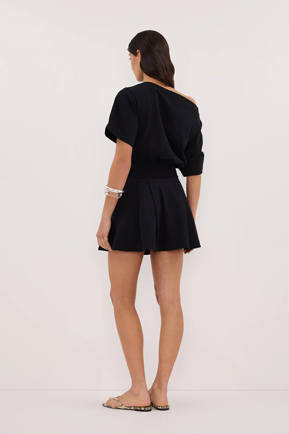 ESME BLACK ASYM MINI DRESS - Gamepaces