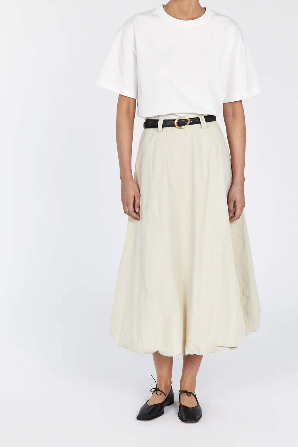 RICKIE STONE COTTON MIDI SKIRT - Gamepaces