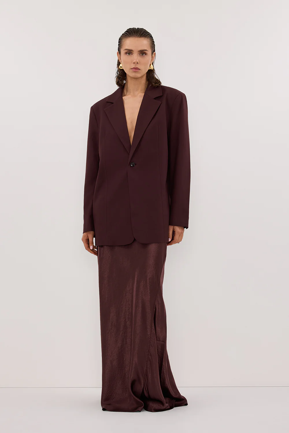 PRUE WALNUT OVERSIZED BLAZER - Gamepaces