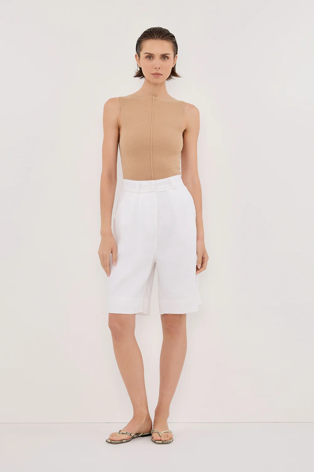 OWEN TAN BOAT NECK TOP - Gamepaces