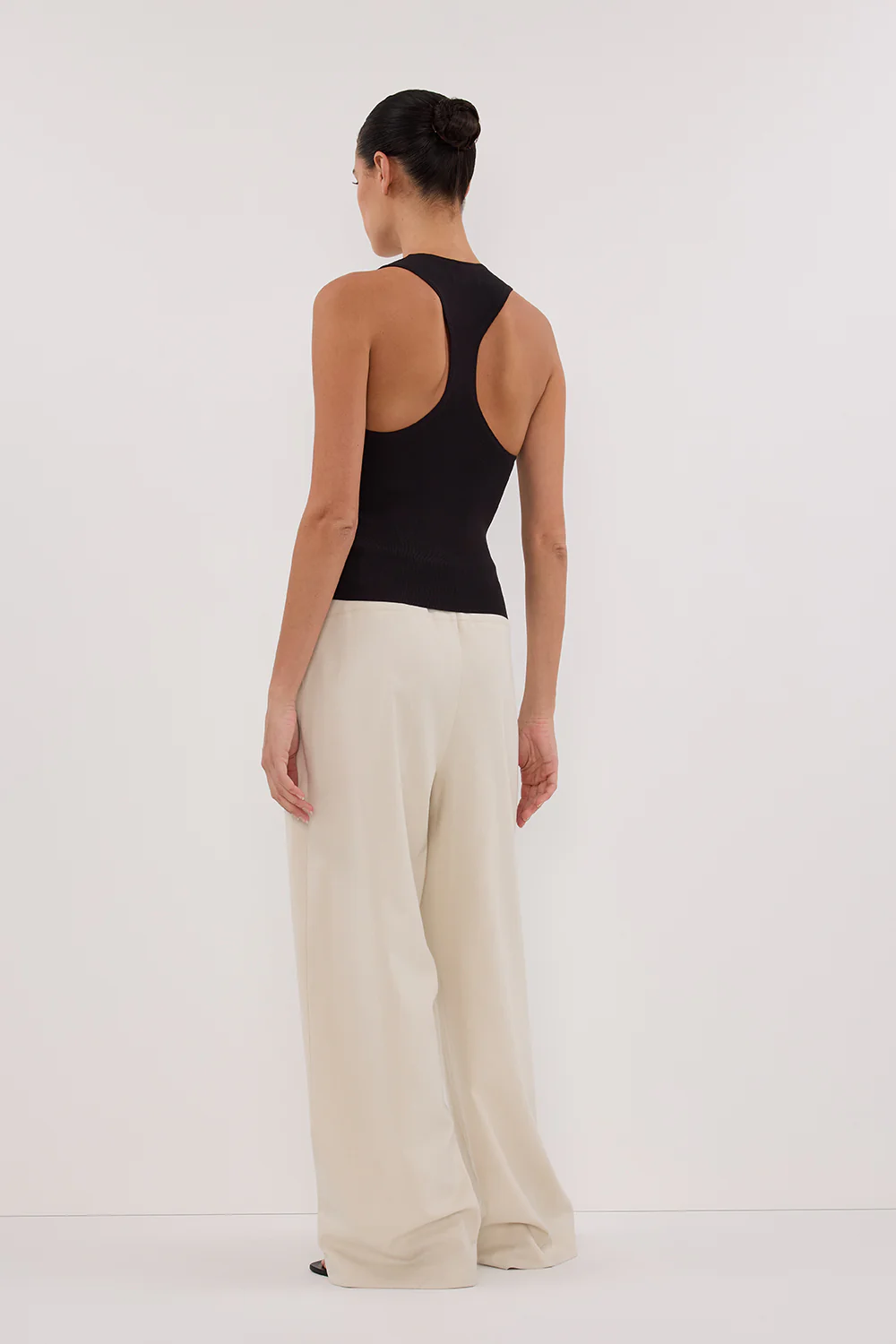 DEVIN WASHED BLACK RACER KNIT TANK - Gamepaces