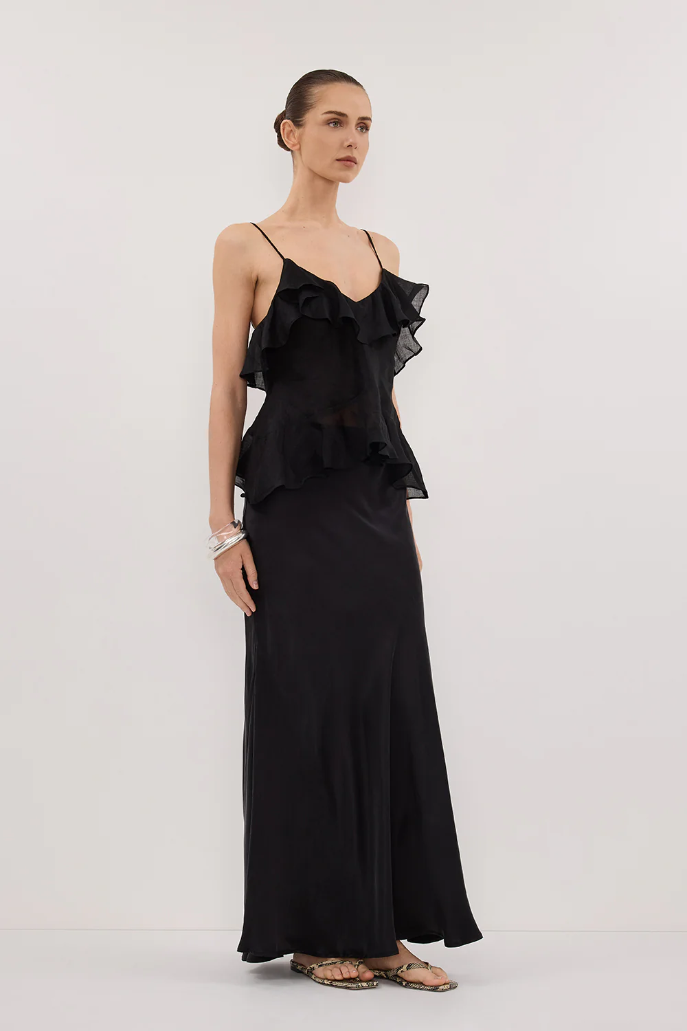 SARA BLACK RAMIE CAMI TOP - Gamepaces