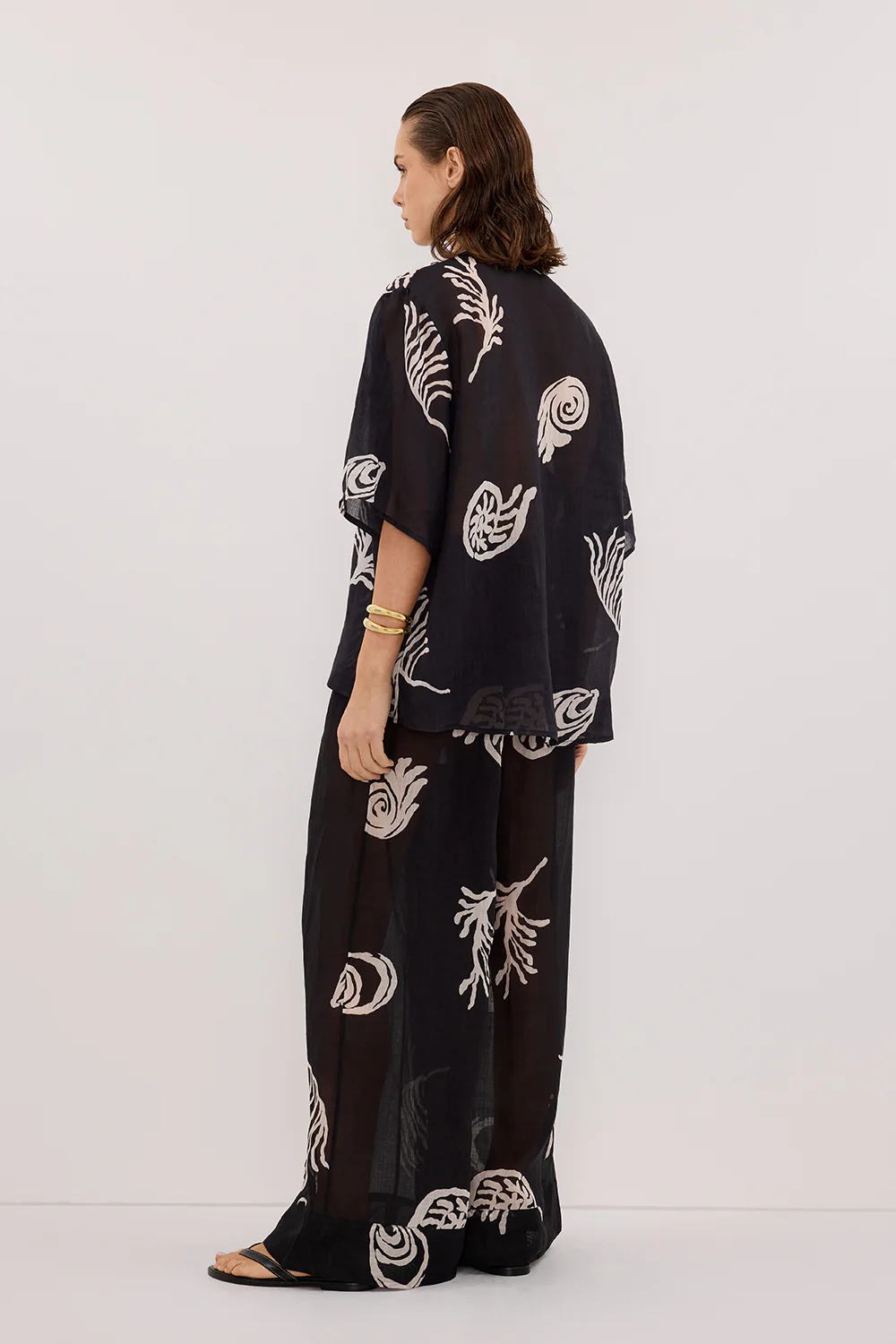 POSITANO BLACK RAMIE SHIRT - Gamepaces