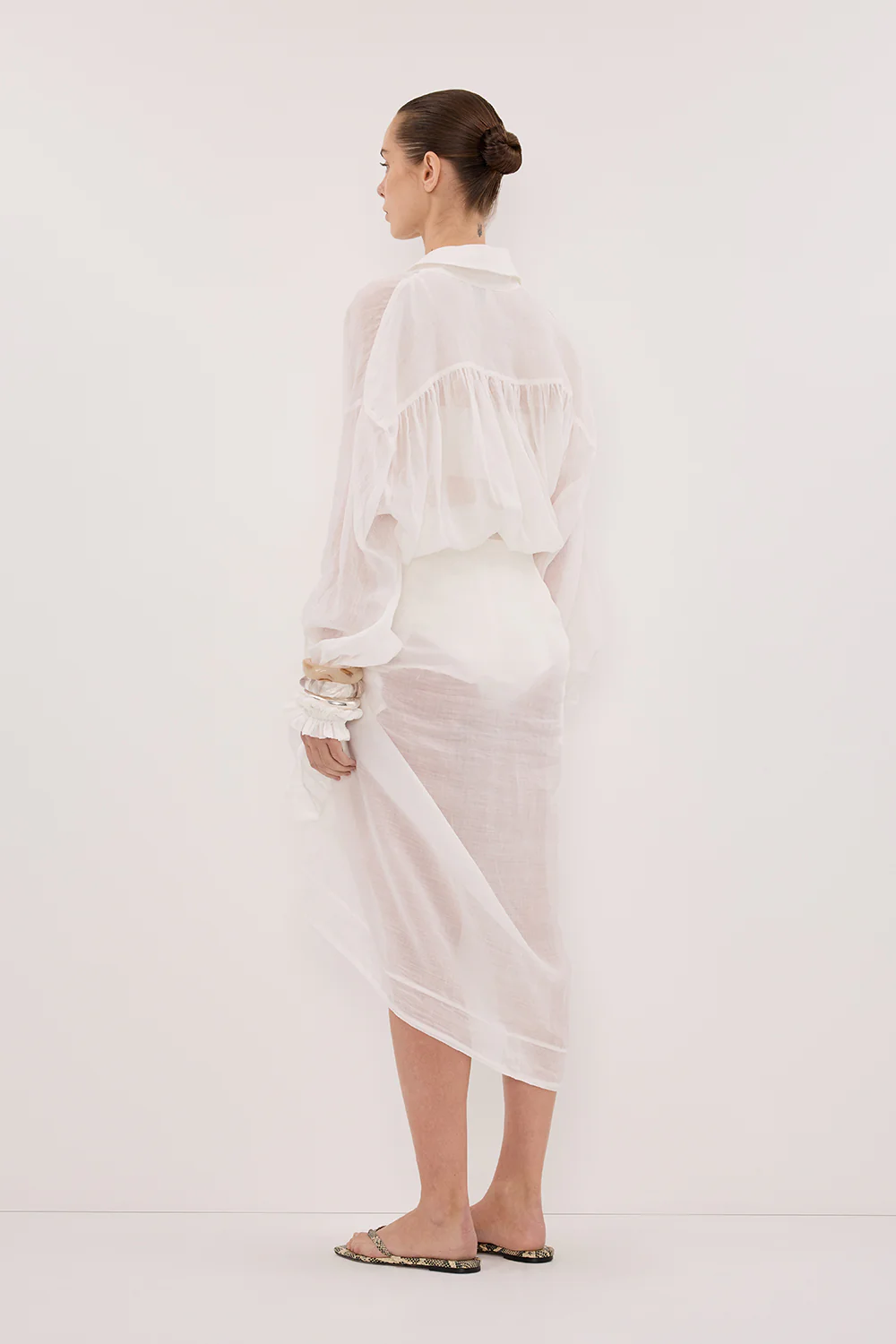 TROPEZ WHITE RAMIE SARONG - Gamepaces