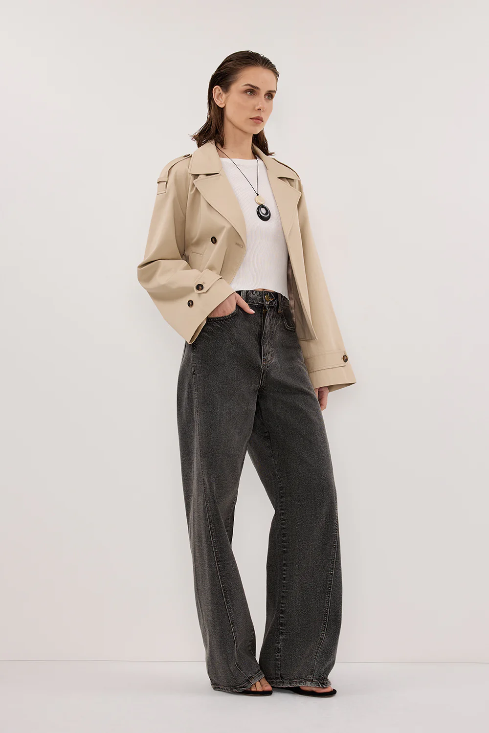 CARSON WASHED BLACK TALL WIDE LEG JEAN - Gamepaces