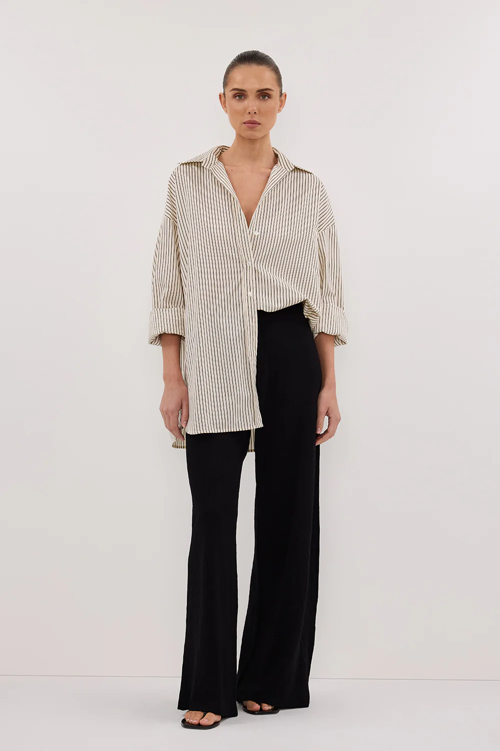 PALMA CREAM OVERSIZED SILK BLEND SHIRT - Gamepaces