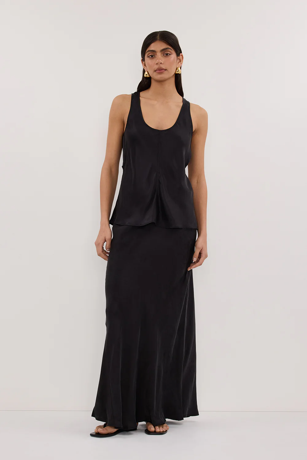 COLETTE BLACK SILK CAMI TOP - Gamepaces