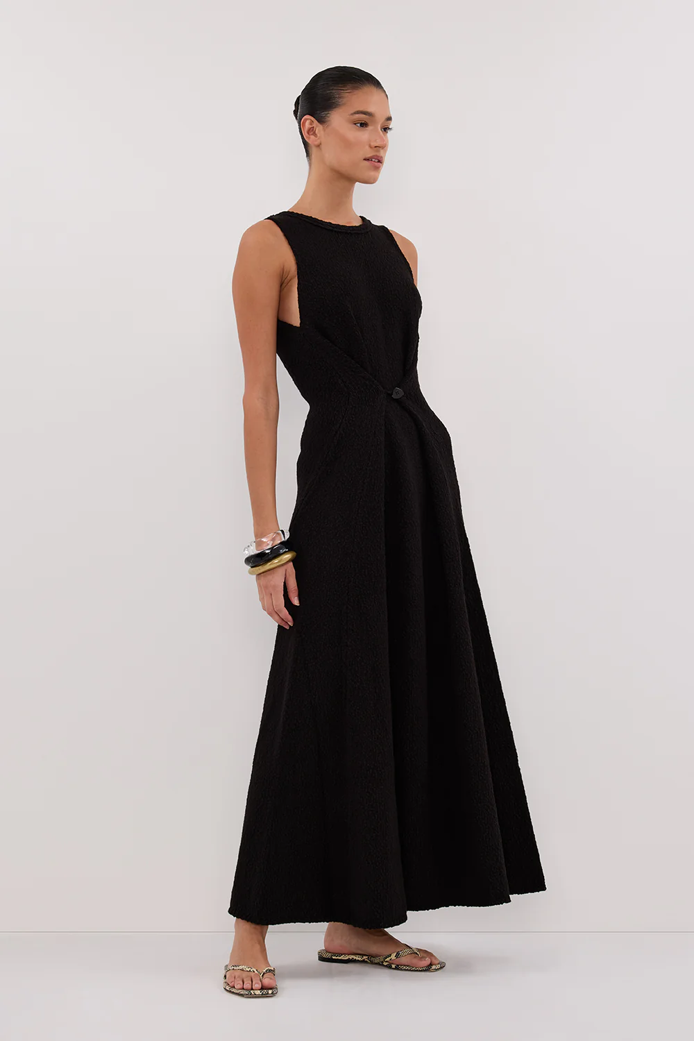 SUE BLACK KNIT MAXI DRESS - Gamepaces