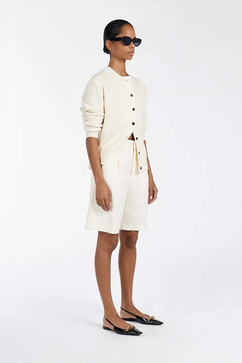 BECKHAM CREAM BERMUDA SHORT - Gamepaces