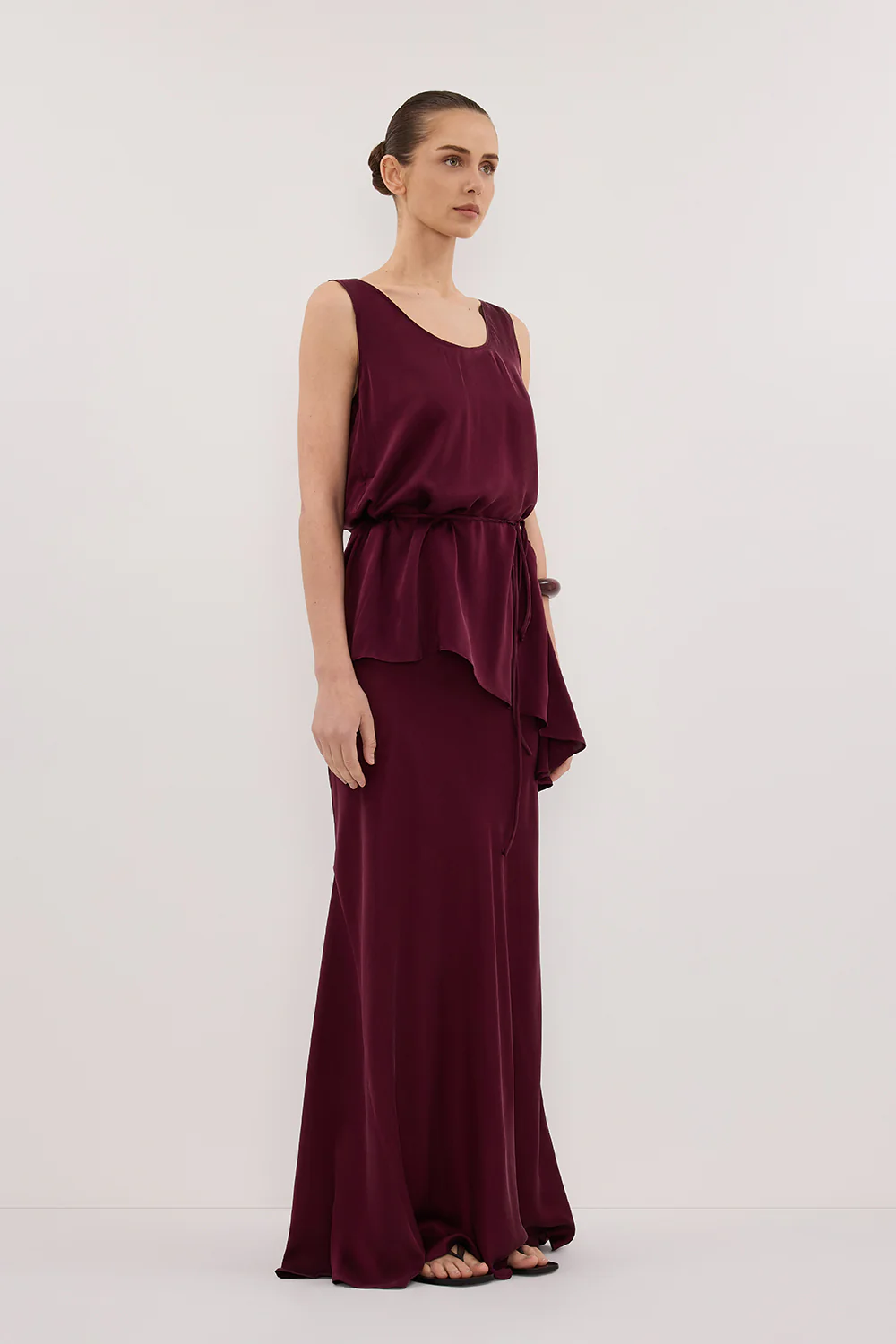 LETTIE MERLOT SILK CAMI TOP - Gamepaces