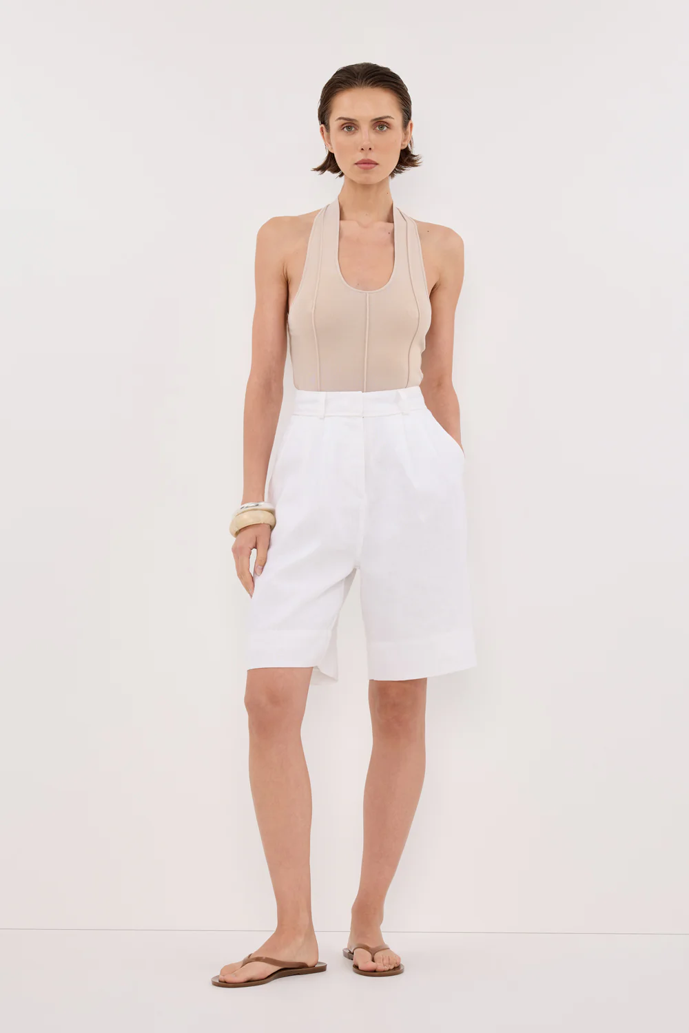 LISS STONE HALTER KNIT TOP - Gamepaces