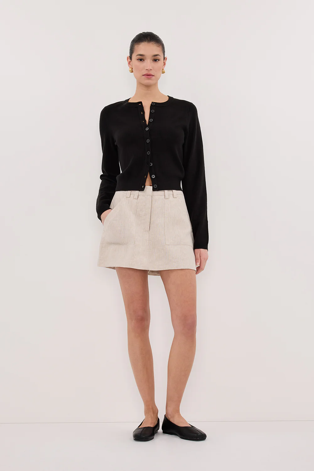 EVA NATURAL LINEN SKORT - Gamepaces