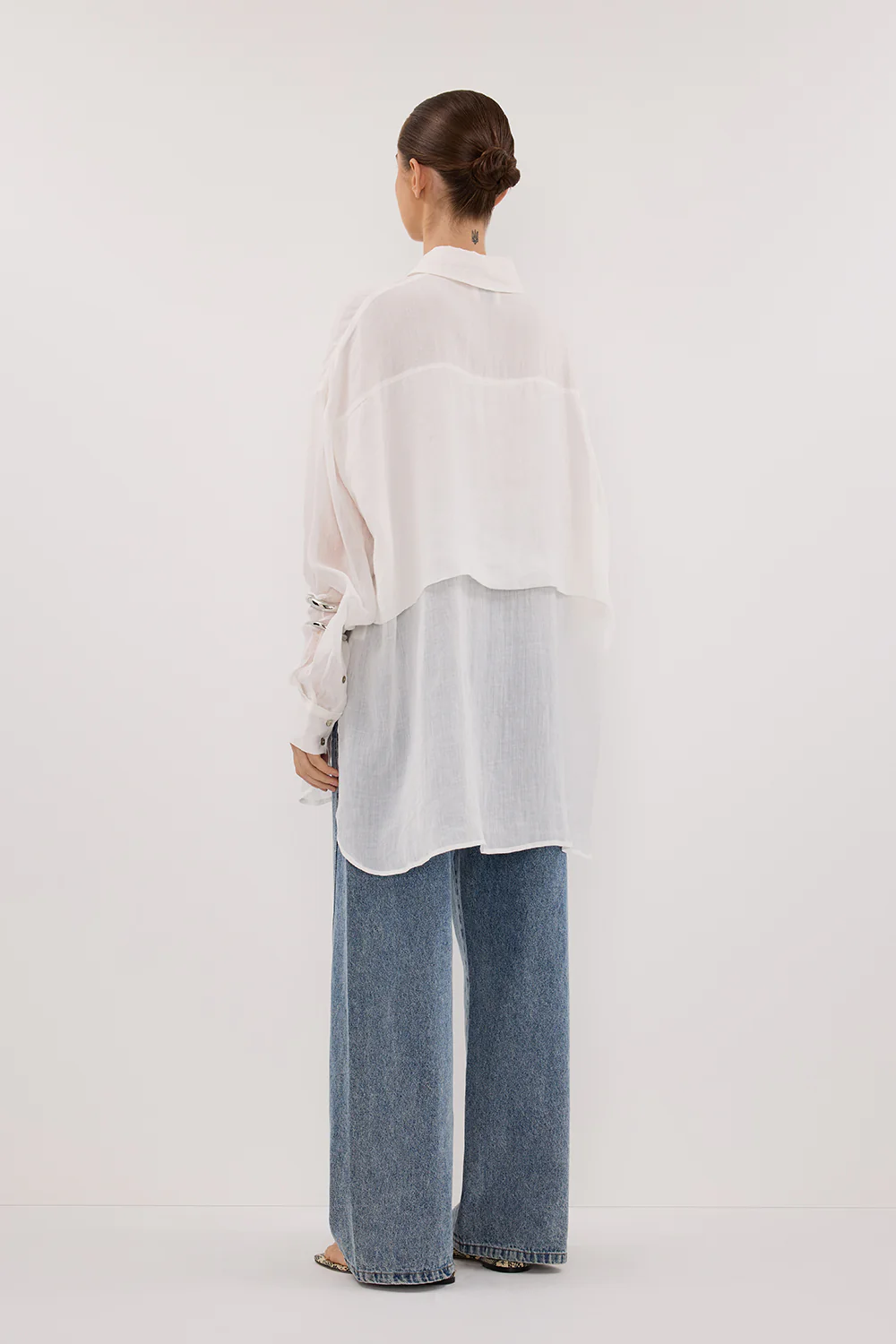 GIGI WHITE RAMIE LONG SLEEVE SHIRT - Gamepaces