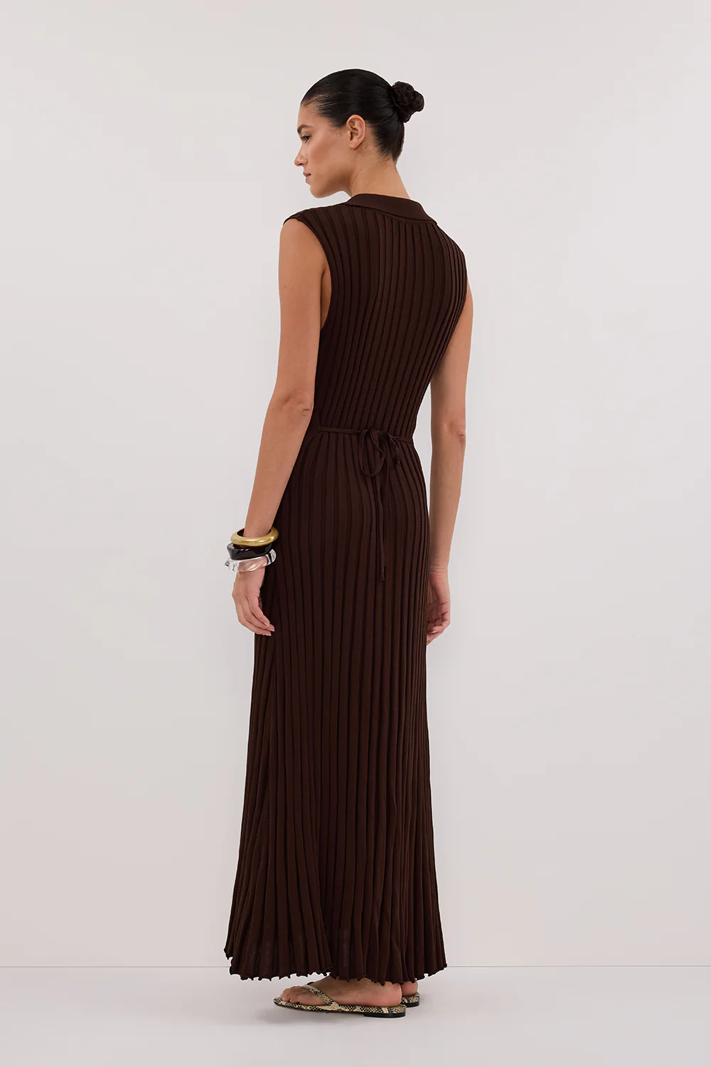 HAL CHOC SLEEVELESS KNIT MAXI DRESS - Gamepaces