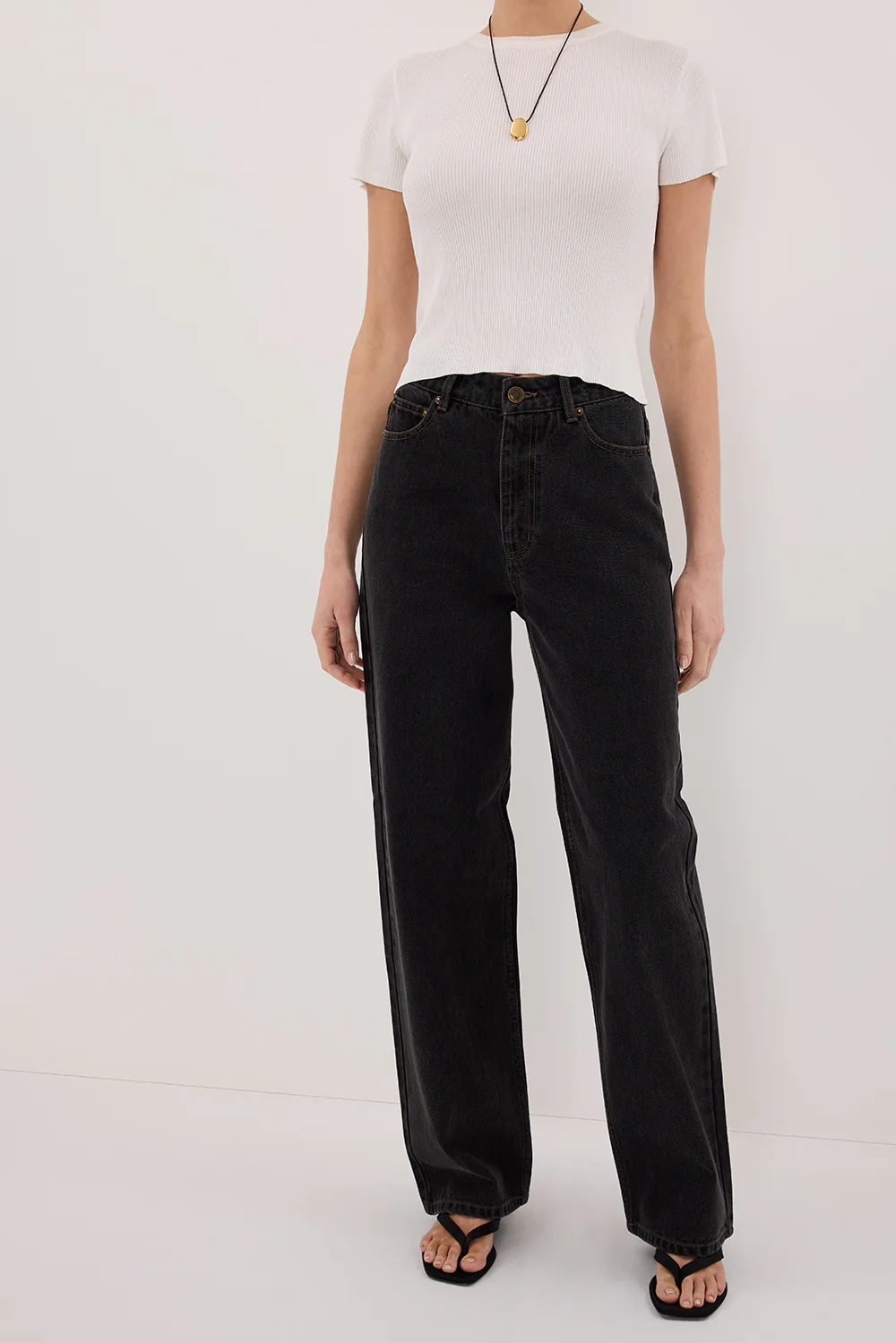 WESTIN BLACK RINSE TALL STRAIGHT JEAN - Gamepaces