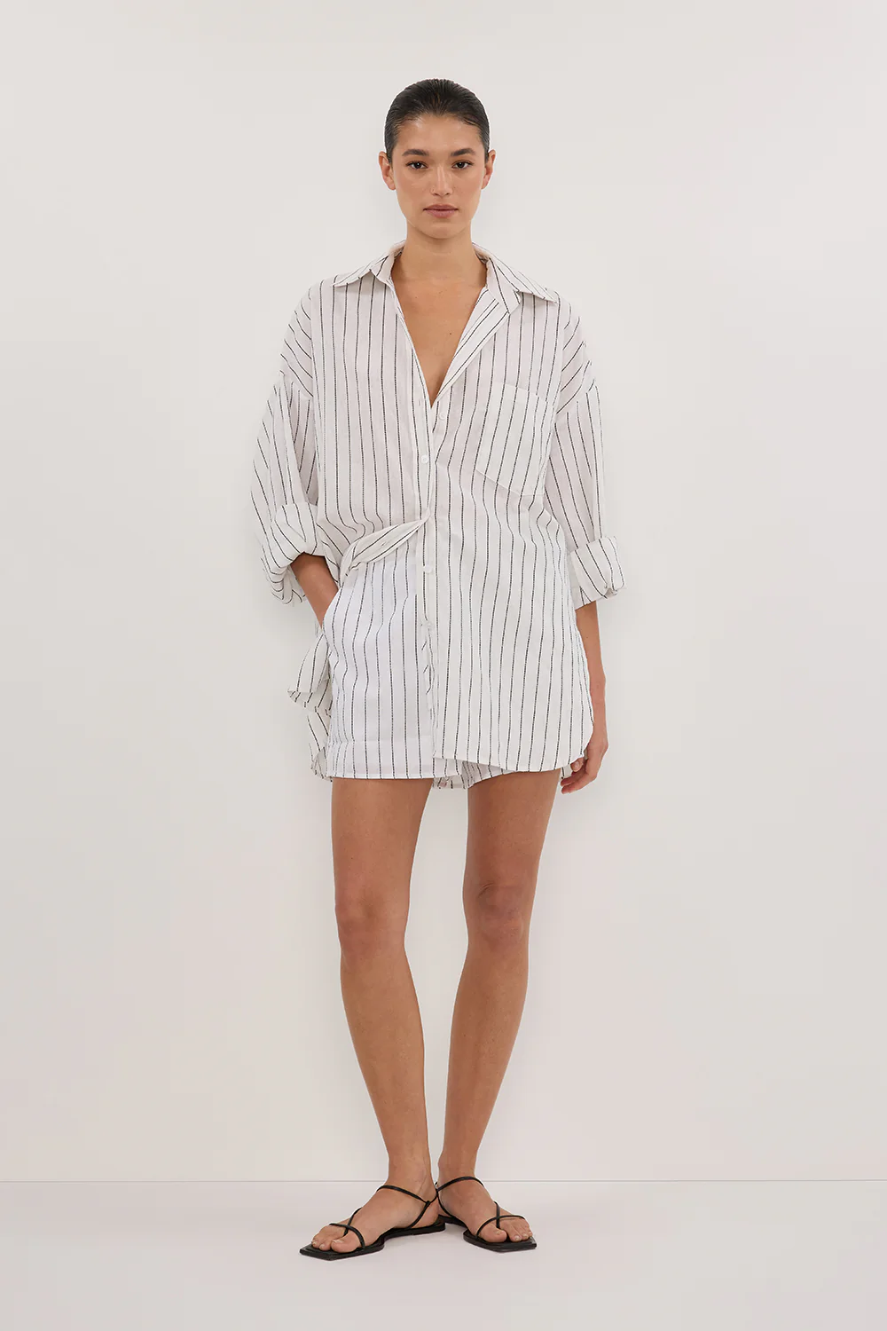 OLLIE WHITE STRIPE SHIRT - Gamepaces