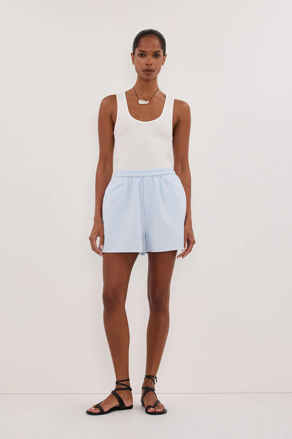 RHEA 2.0 ICE BLUE COTTON SHORT - Gamepaces