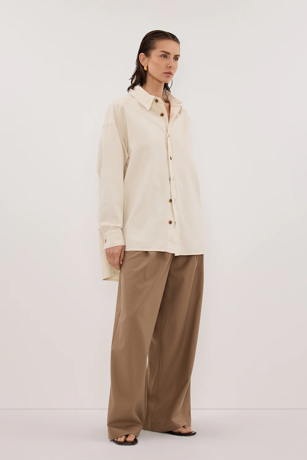 ASHTON NATURAL OVERSIZED DENIM SHIRT - Gamepaces