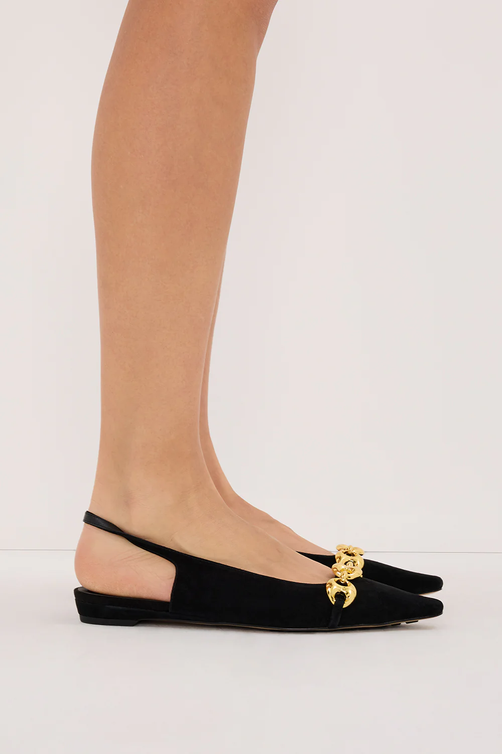 ALIAS MAE BLACK SUEDE HARRIET FLAT - Gamepaces