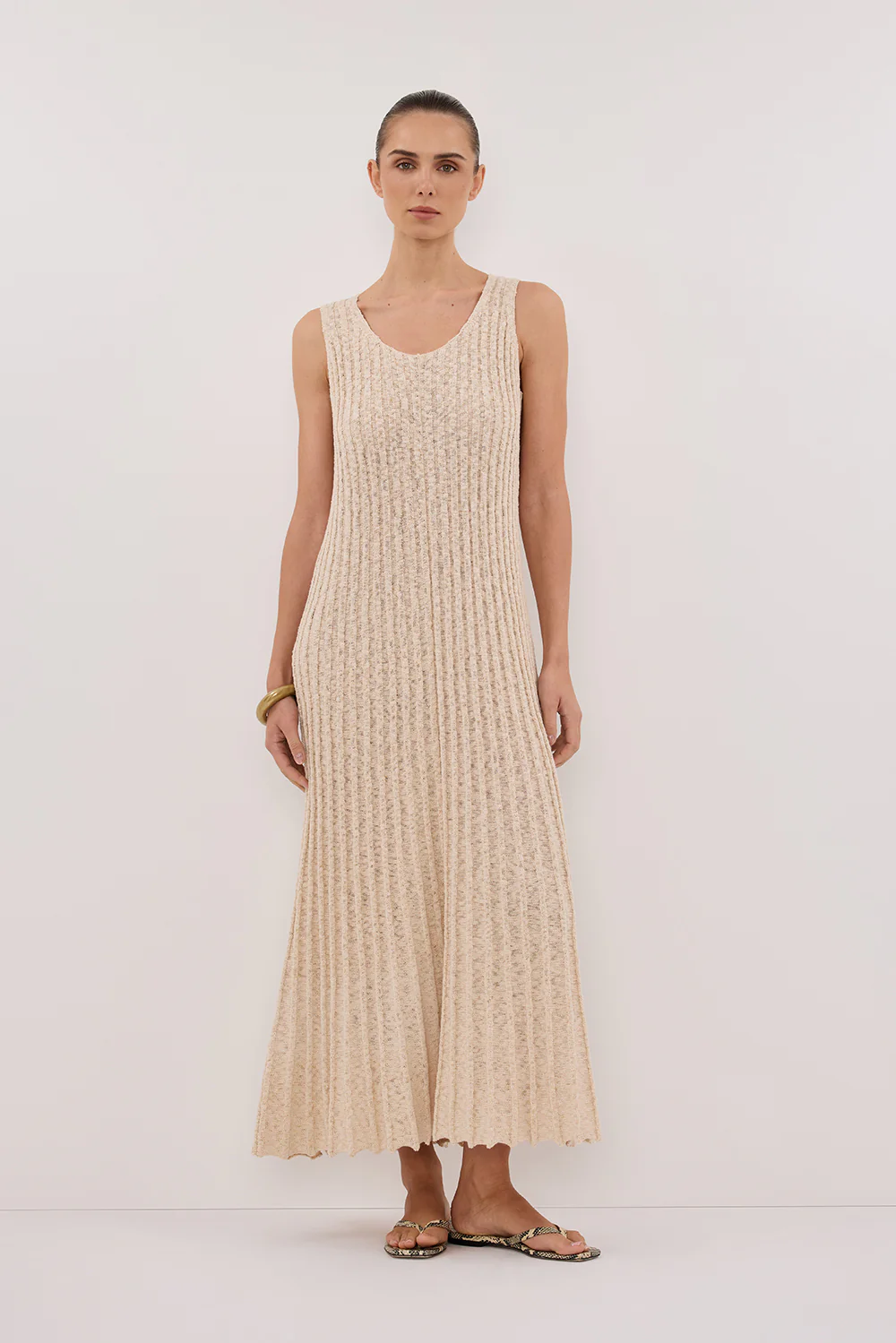LEN NATURAL KNIT MAXI DRESS - Gamepaces