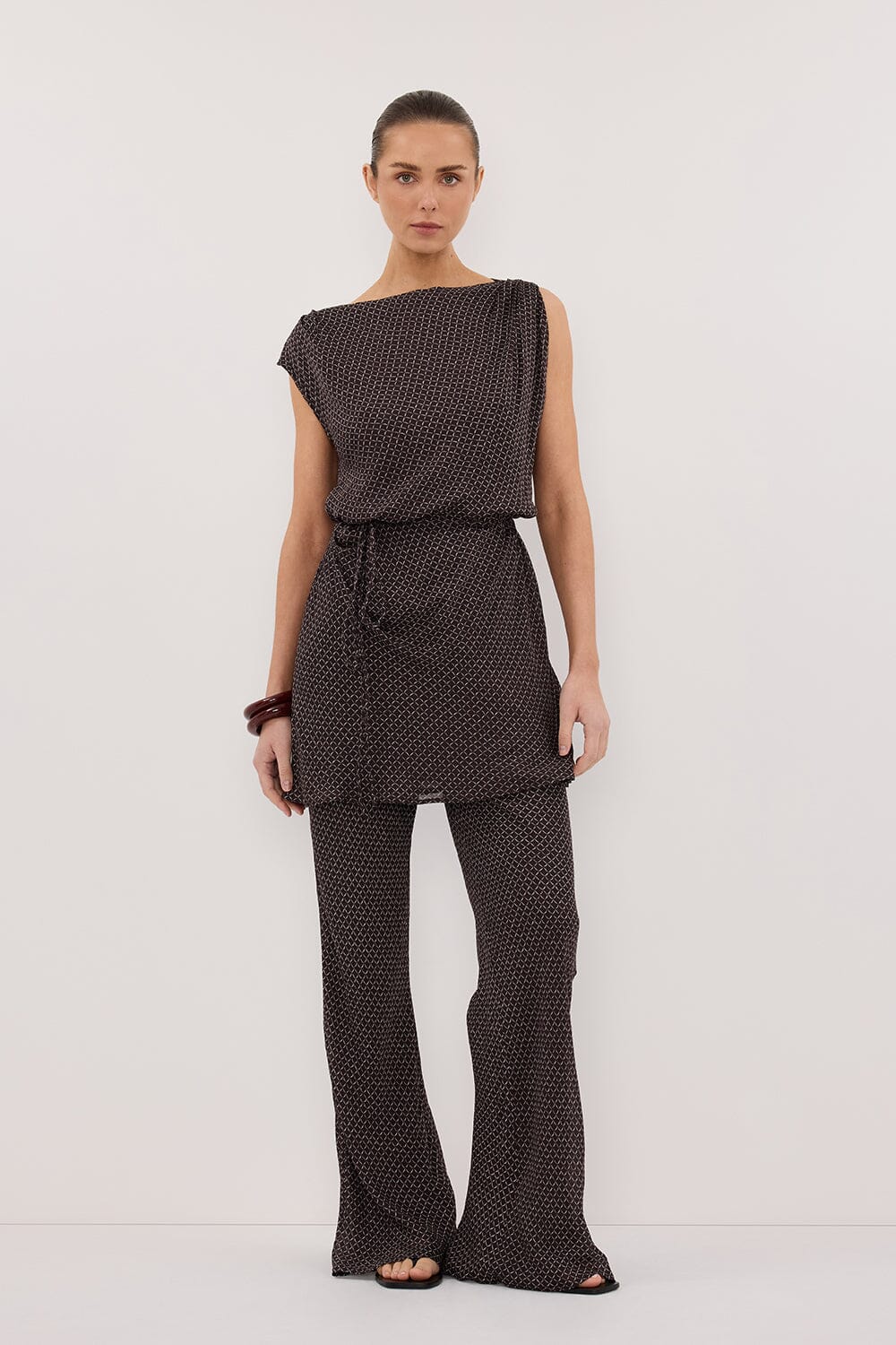 TIA CHOC MICRO CHECK BIAS PANT - Gamepaces