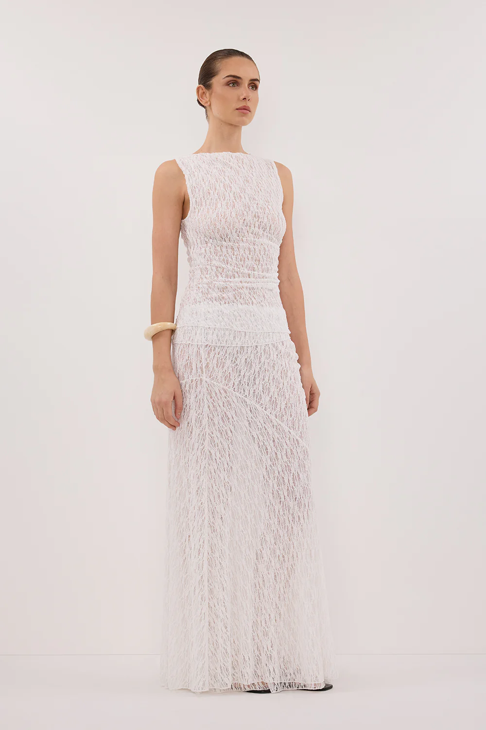 LIZZIE WHITE LAYERED LACE SKIRT - Gamepaces