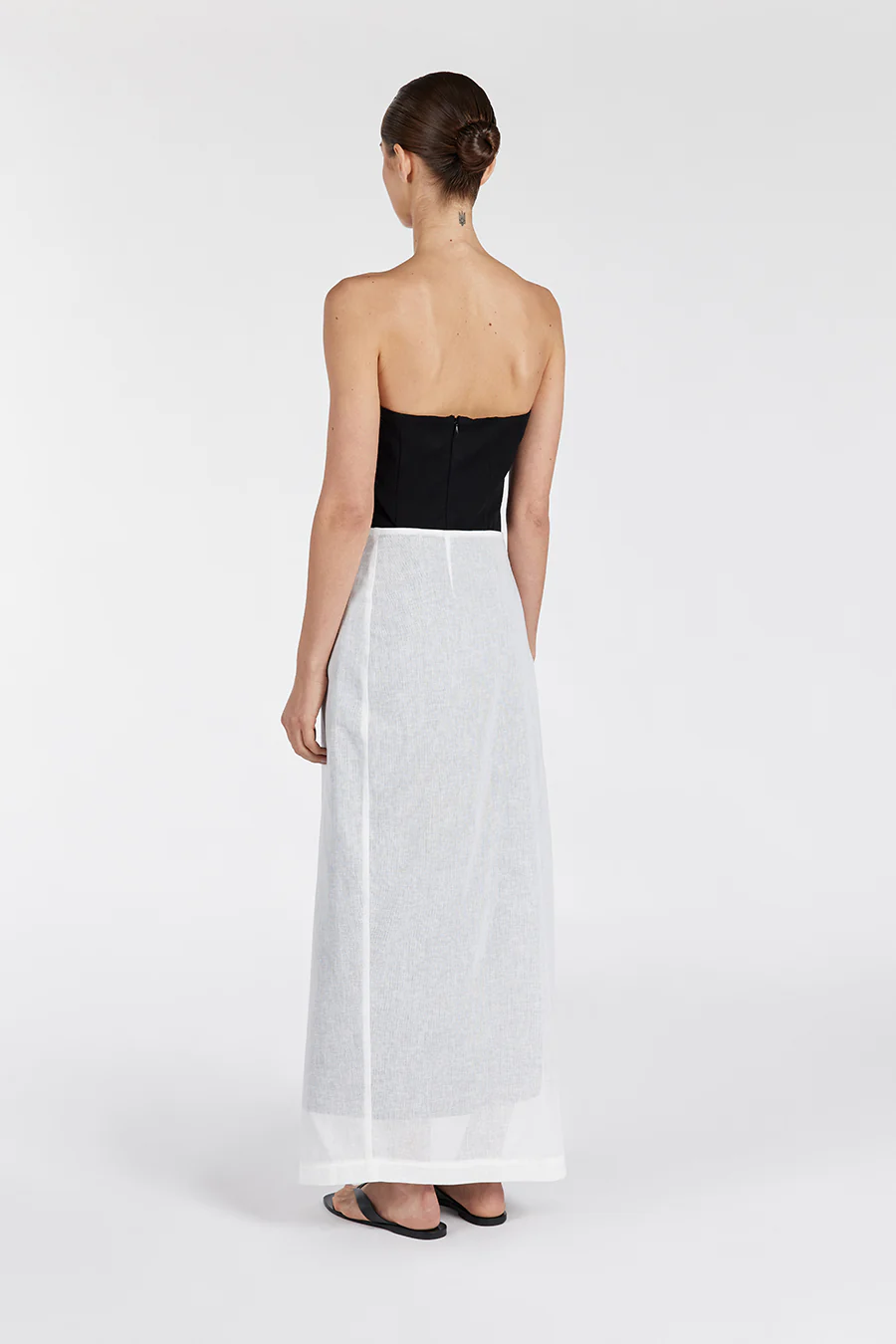 LINA WHITE SARONG SHEER SKIRT - Gamepaces