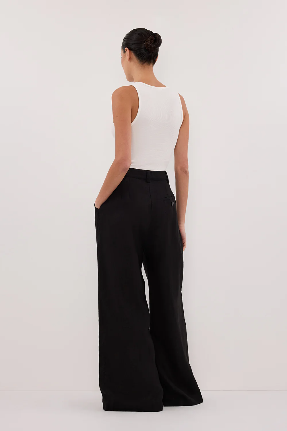 HOLDEN BLACK LINEN PANT - Gamepaces