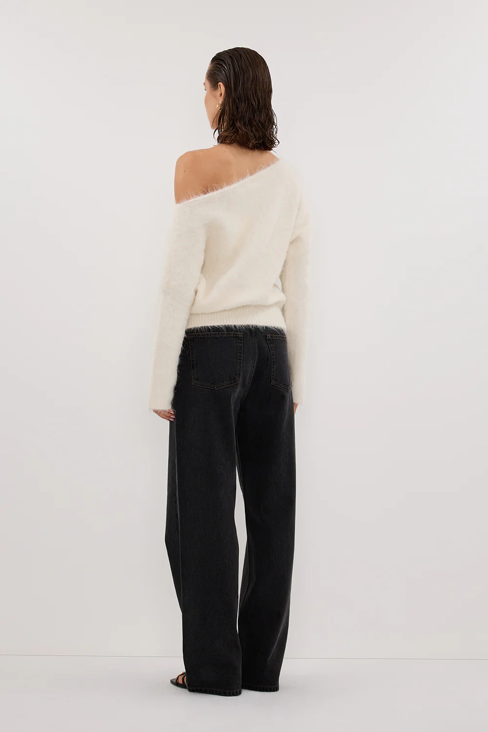 SALMA IVORY ASYM KNIT JUMPER - Gamepaces