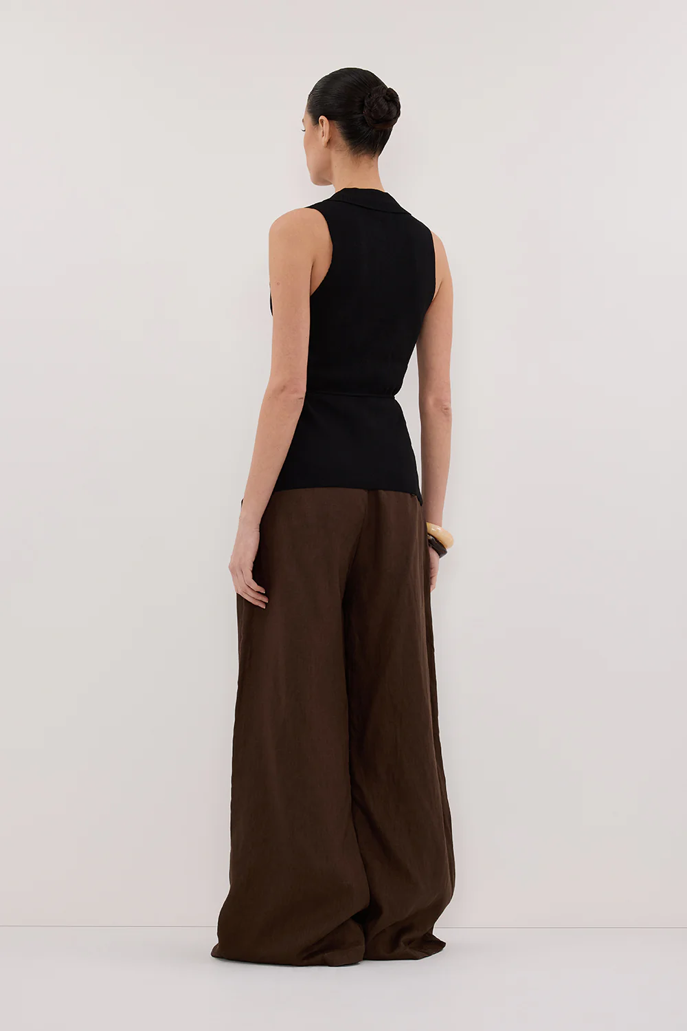 PAULA BLACK WRAP KNIT TOP - Gamepaces