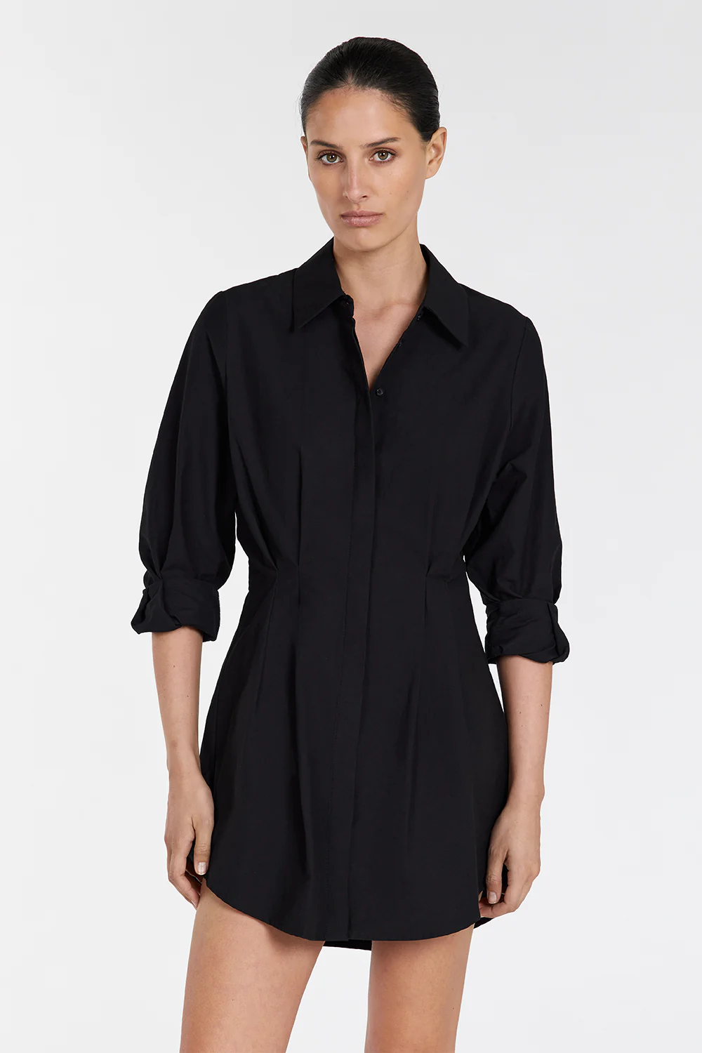 RACHEL BLACK SHIRT MINI DRESS - Gamepaces