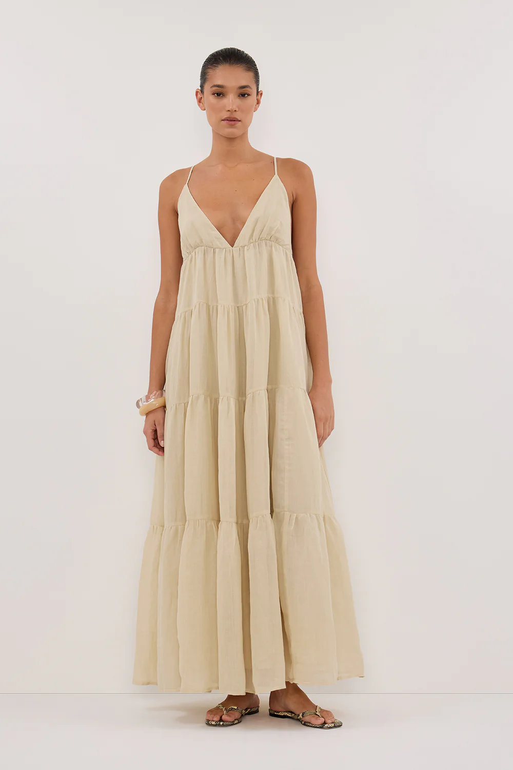 LIZA PLASTER RAMIE MIDI DRESS - Gamepaces