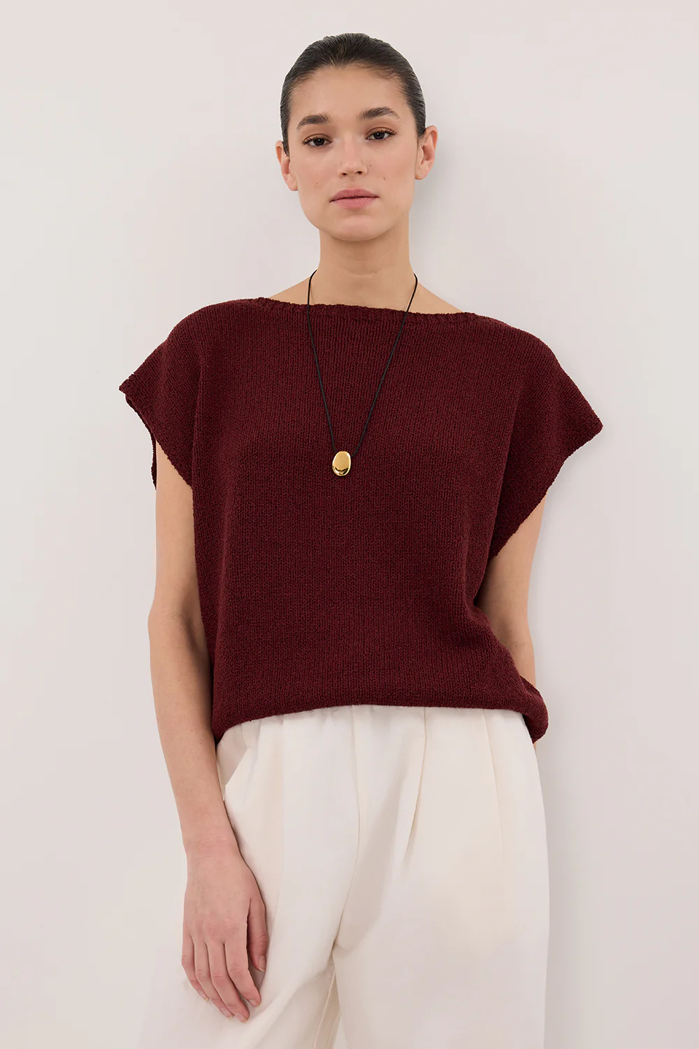 ASPEN SANGRIA KNIT TOP - Gamepaces