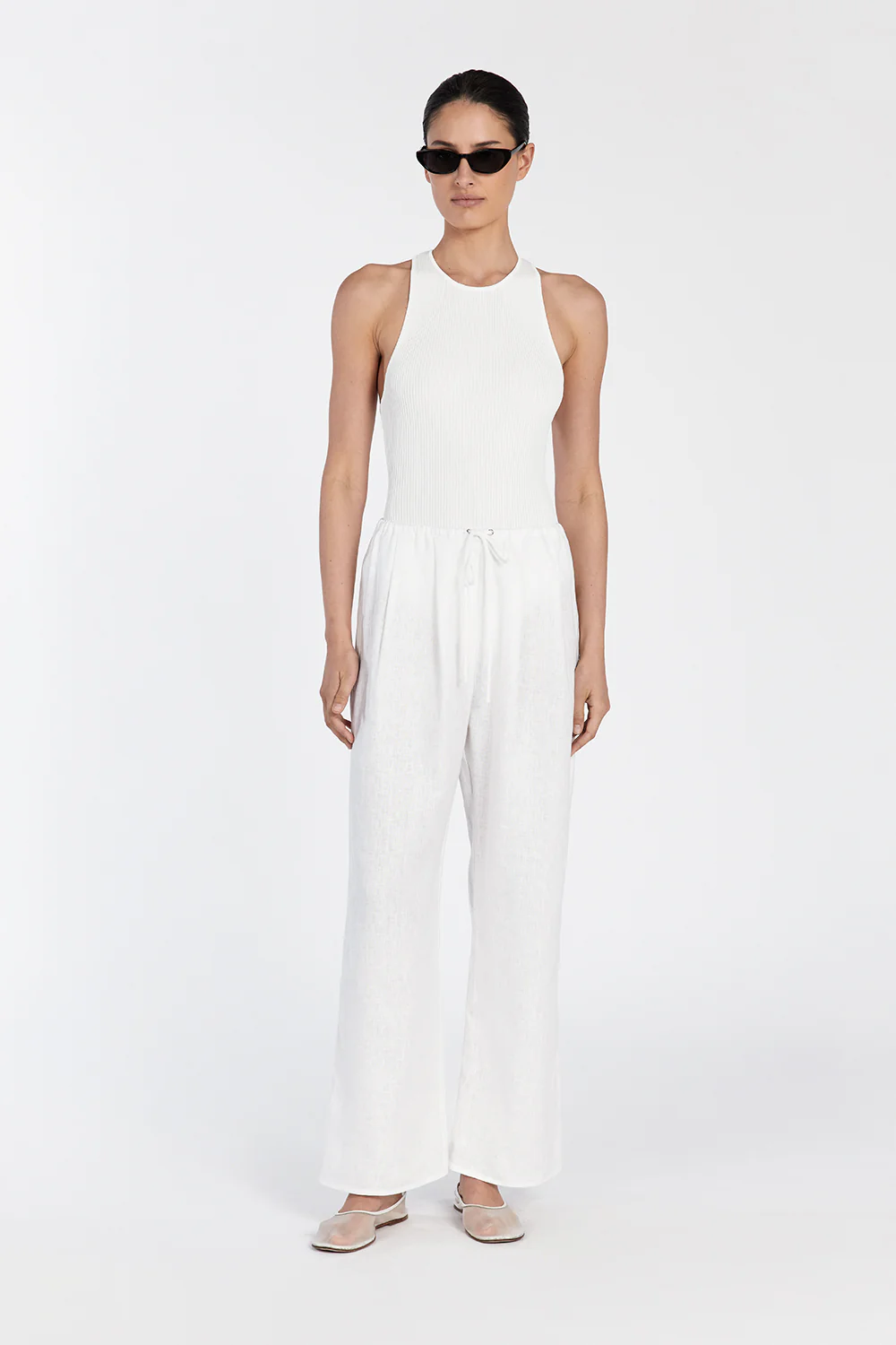MARTHA OFF WHITE RACER BODYSUIT - Gamepaces