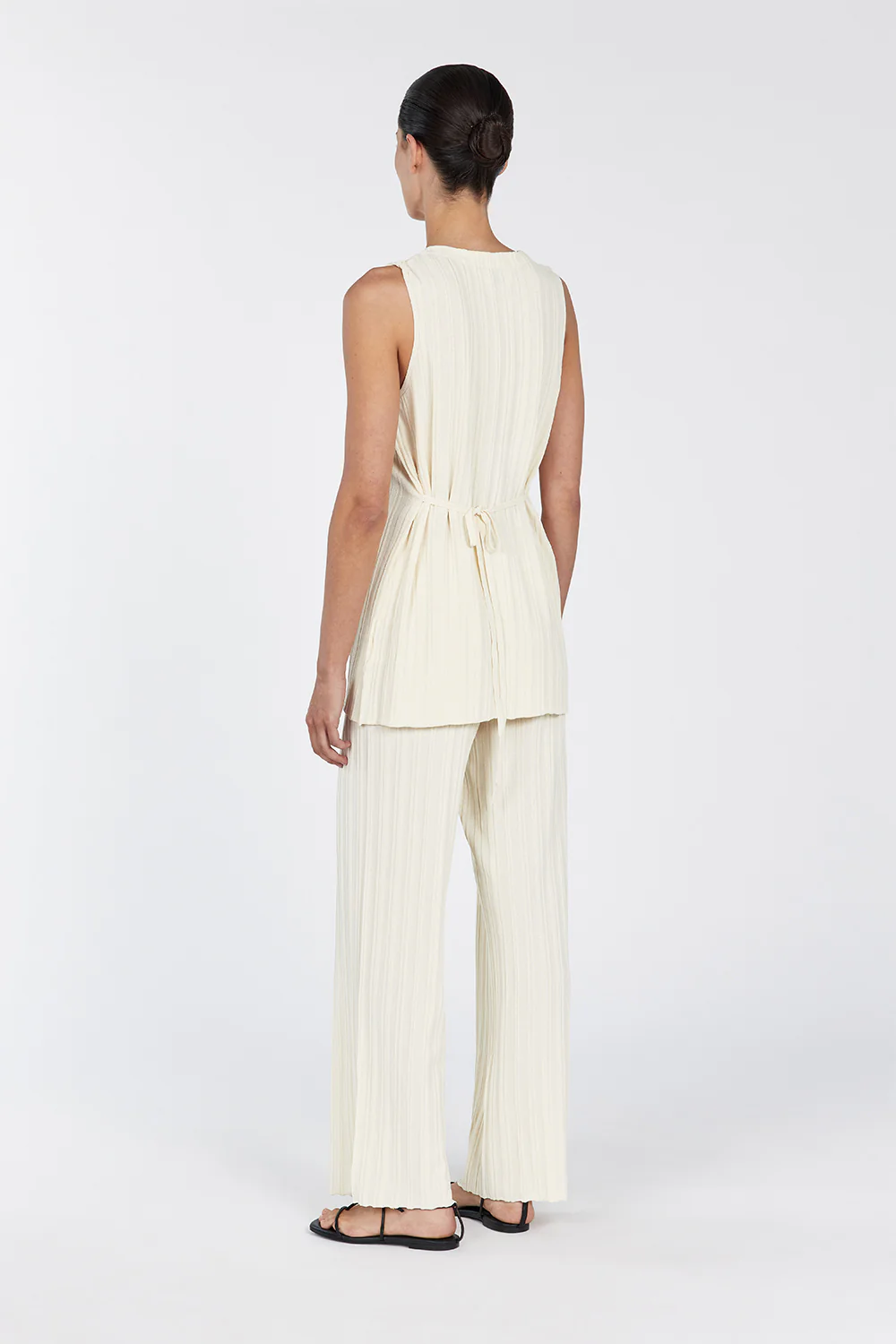 SYLVIA CREAM LONGLINE VEST - Gamepaces